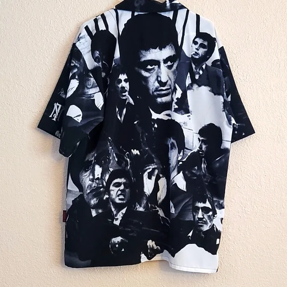 scarface button up shirt